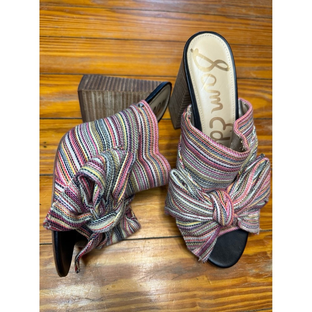 Sam Edelman Multicolor Striped Knot Mules
